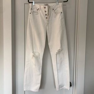 AGOLDE white 90s loose fit jeans